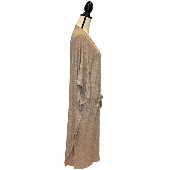 Women's Promesa Brown Cardigan Duster Size XL Soft Stretch Kimono Sleeve USA! - Picture 5 of 6